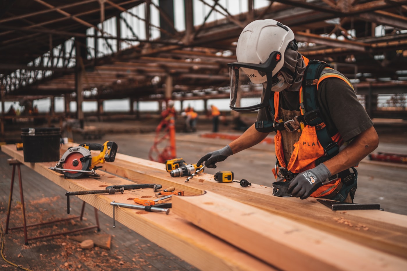 Velocity craftsman at work on framing and carpentry