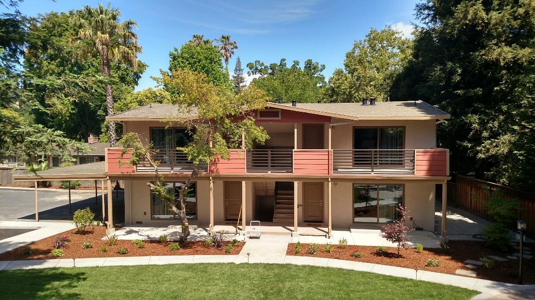 Renovated two-story multi-family residential building